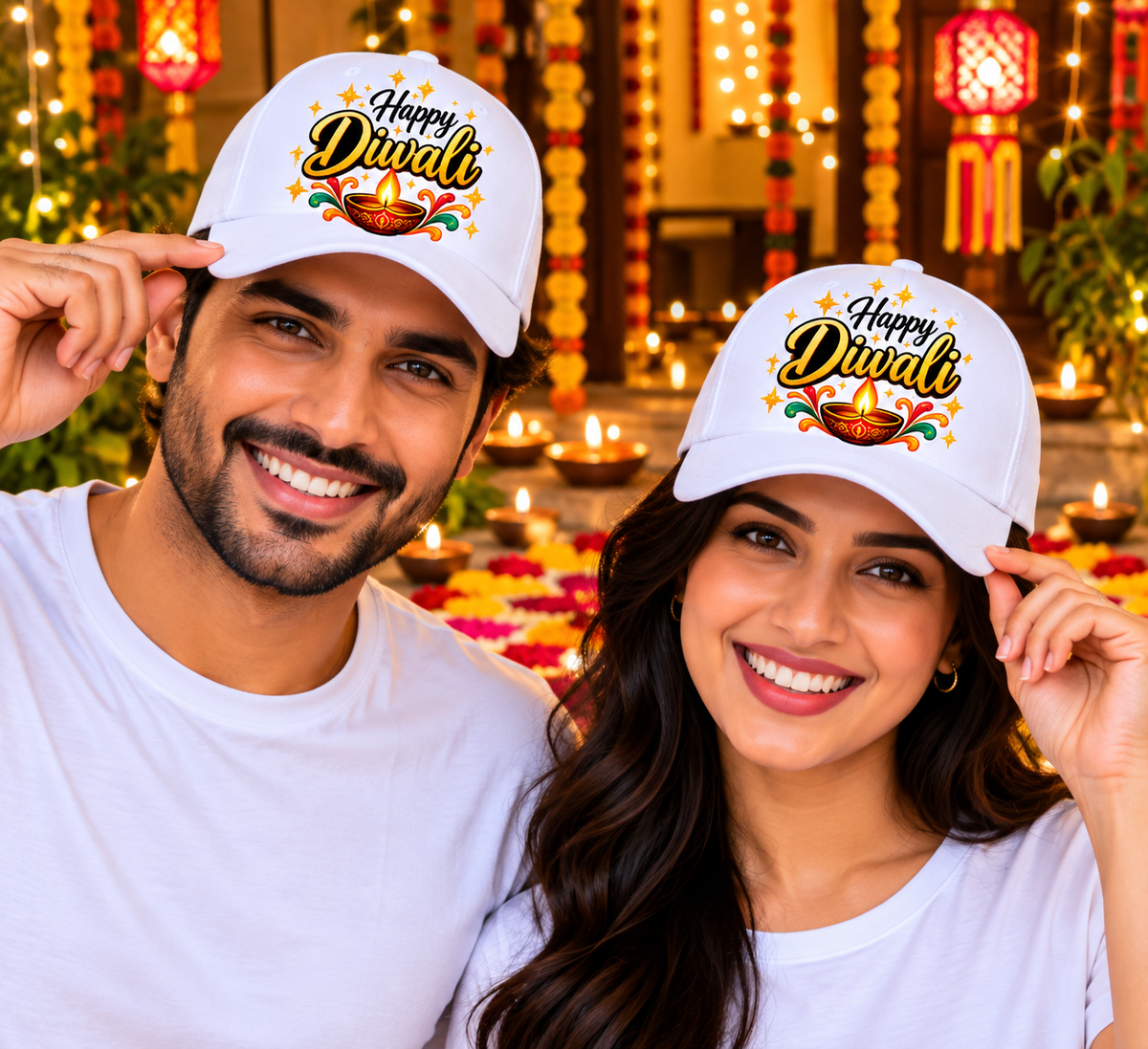 Happy Diwali Printed Cotton Cap-IMAGE2