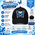 Blue Butterfly Black Cap Pure Cotton-001-image1