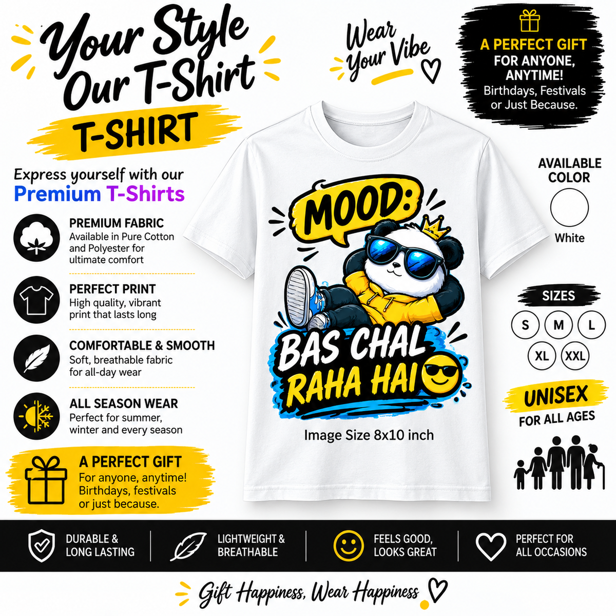 Custom Printed Bas Chal Raha Hai-001-image1