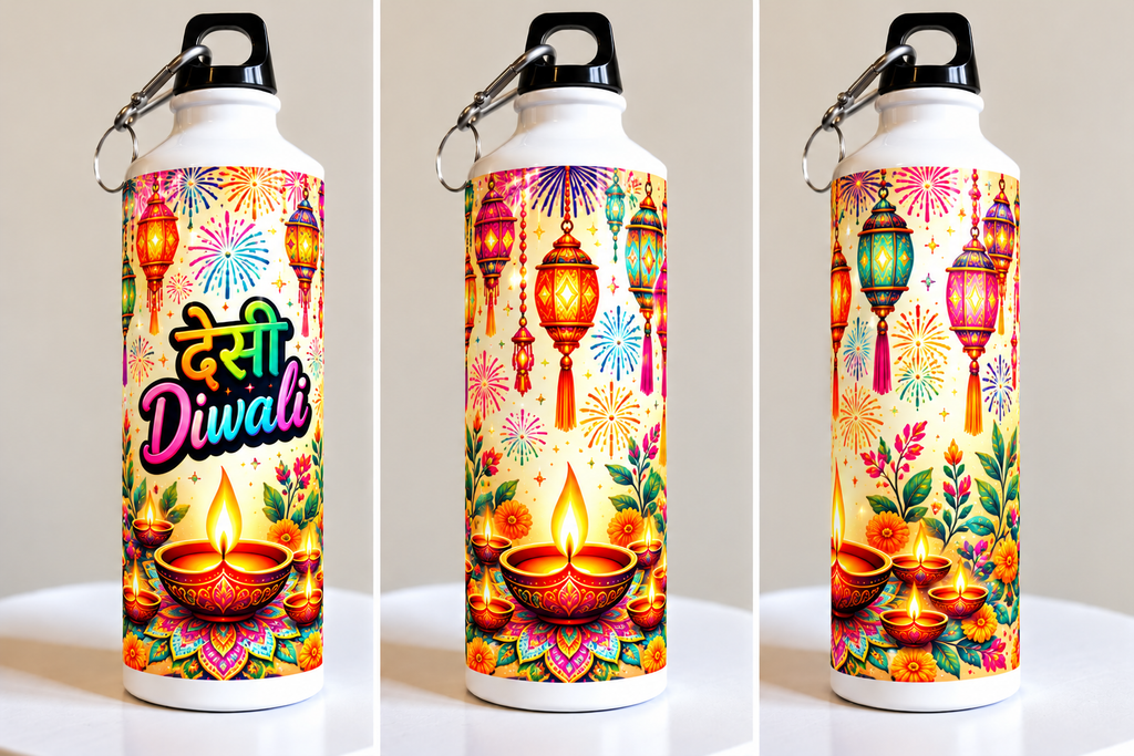 Desi Diwali Printed Sipper Bottle-IMAGE1
