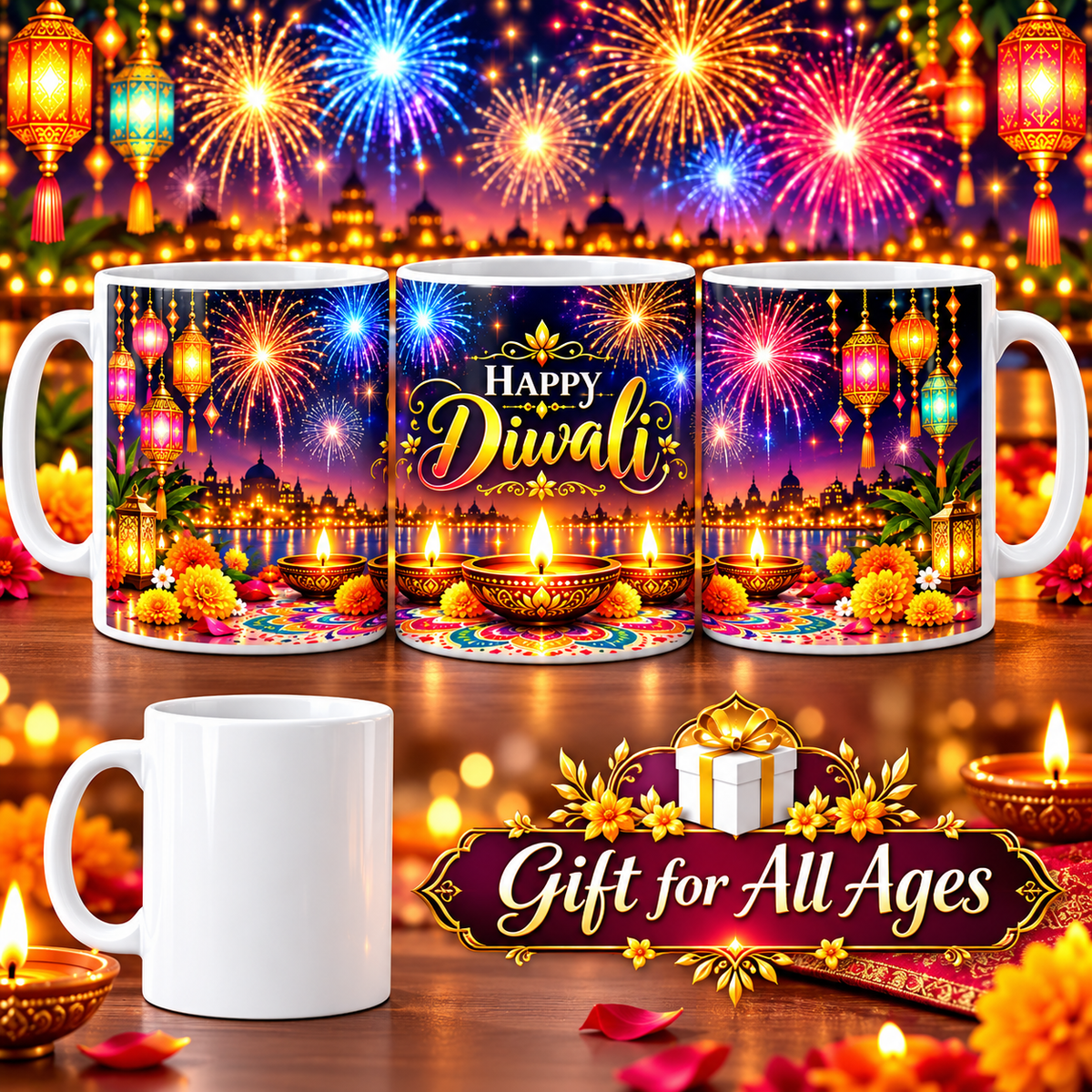 Diwali Fireworks 11 oz Ceramic Mug-IMAGE2