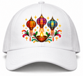 Diwali Lanterns & Diya Printed Cotton Cap-IMAGE1