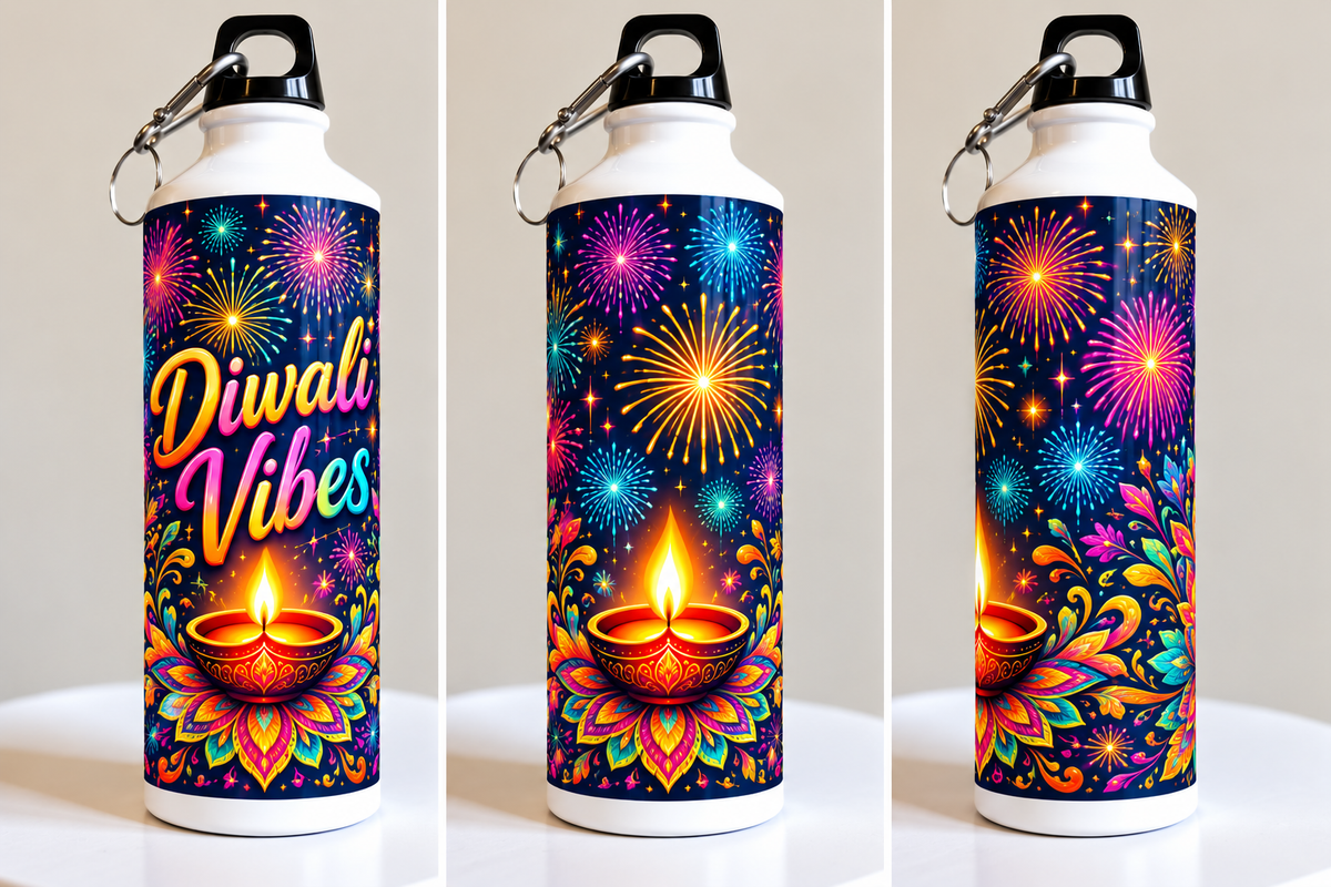 Diwali Vibes Printed Sipper Bottle-IMAGE1
