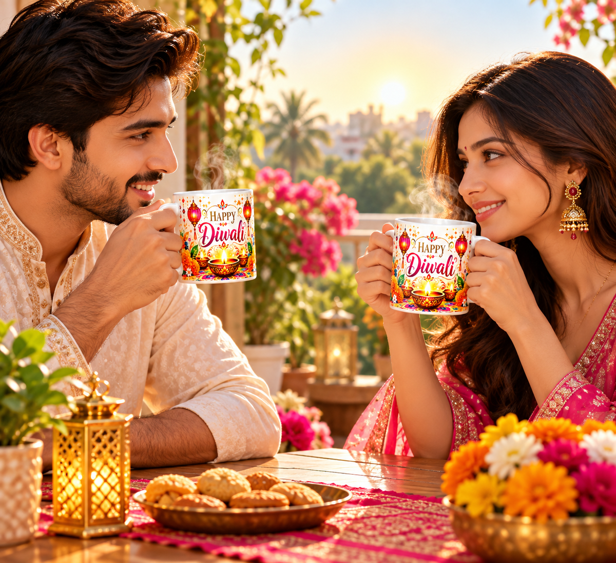 Diwali Diya Glow 11 oz Ceramic Mug-IMAGE1