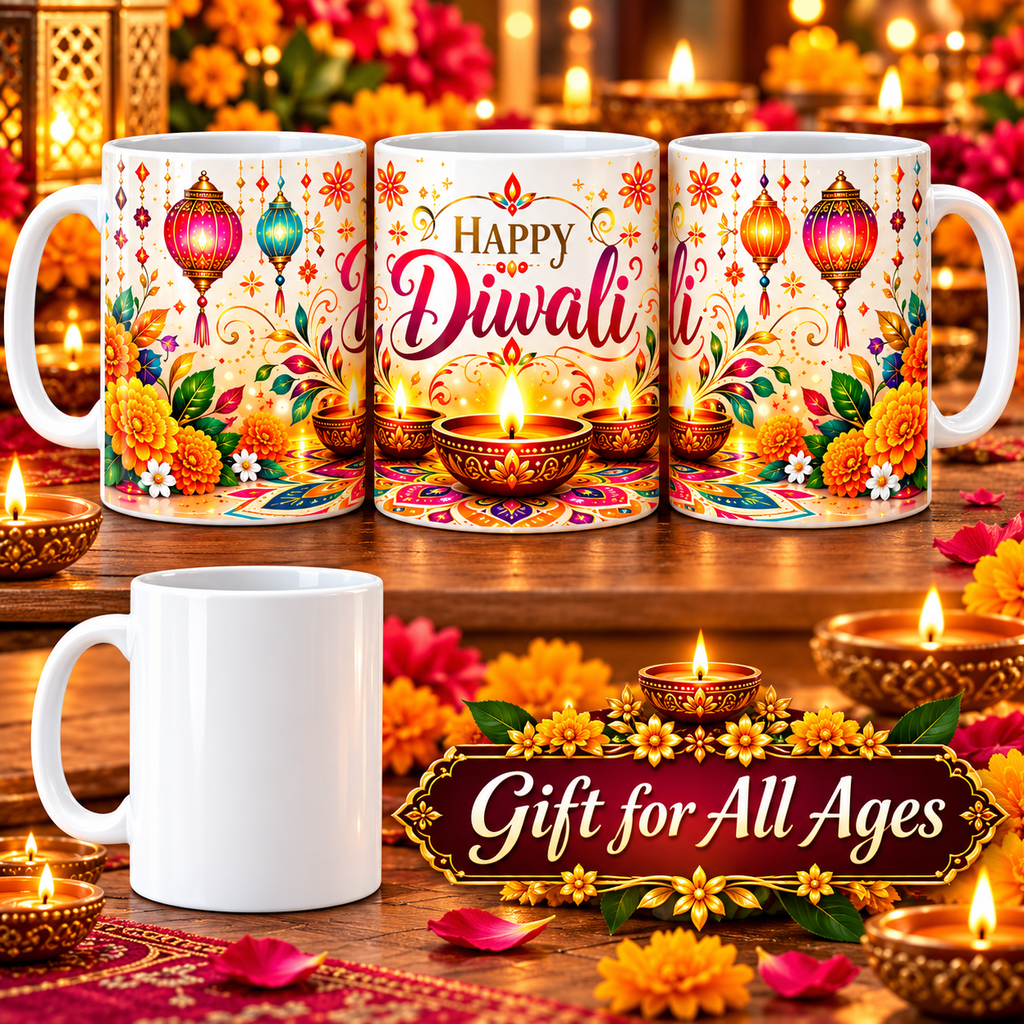 Diwali Diya Glow 11 oz Ceramic Mug-IMAGE2