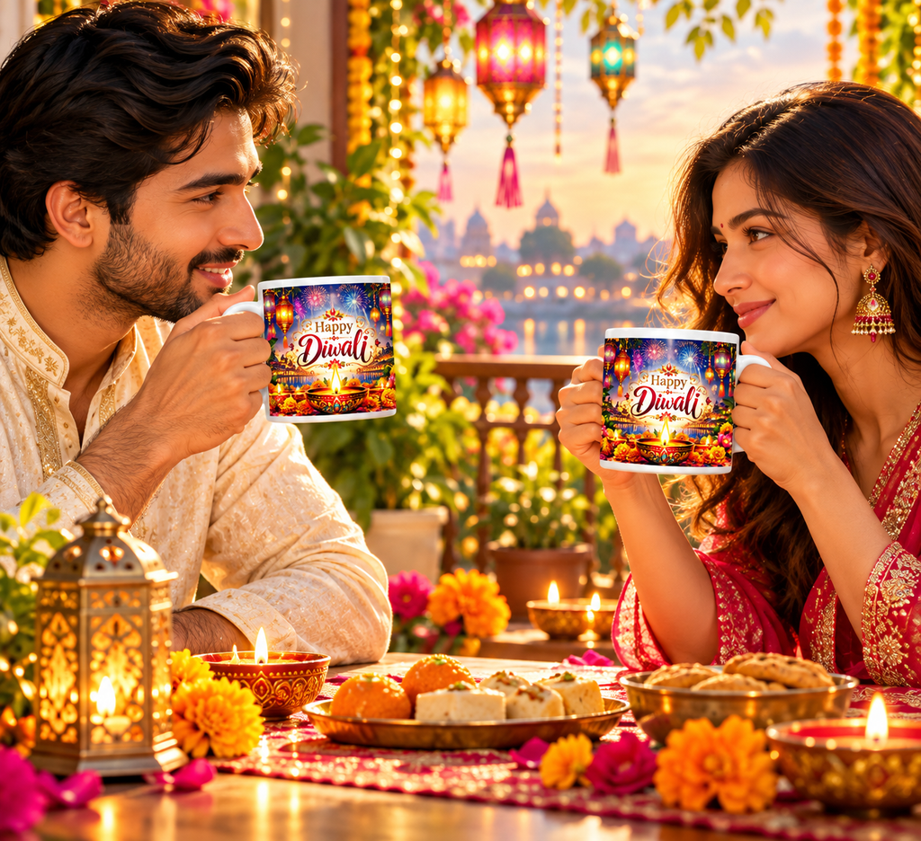Elegant Royal Diwali 11 oz Ceramic Mug-IMAGE1