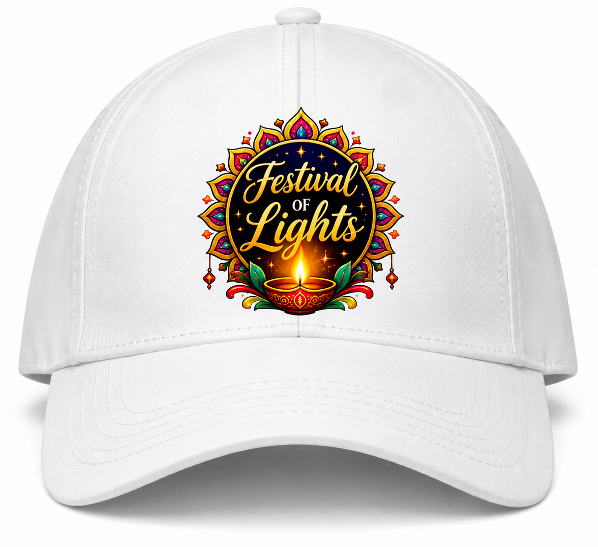 Festival of Lights Printed Cotton Cap-IMAGE1