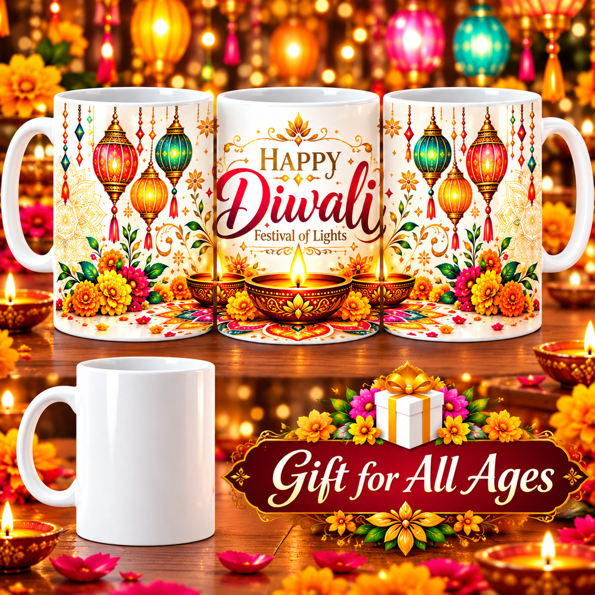 Diwali Festival of Lights 11 oz Ceramic Mug-IMAGE2
