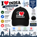 I Love India Black Cap Pure Cotton-001-image1