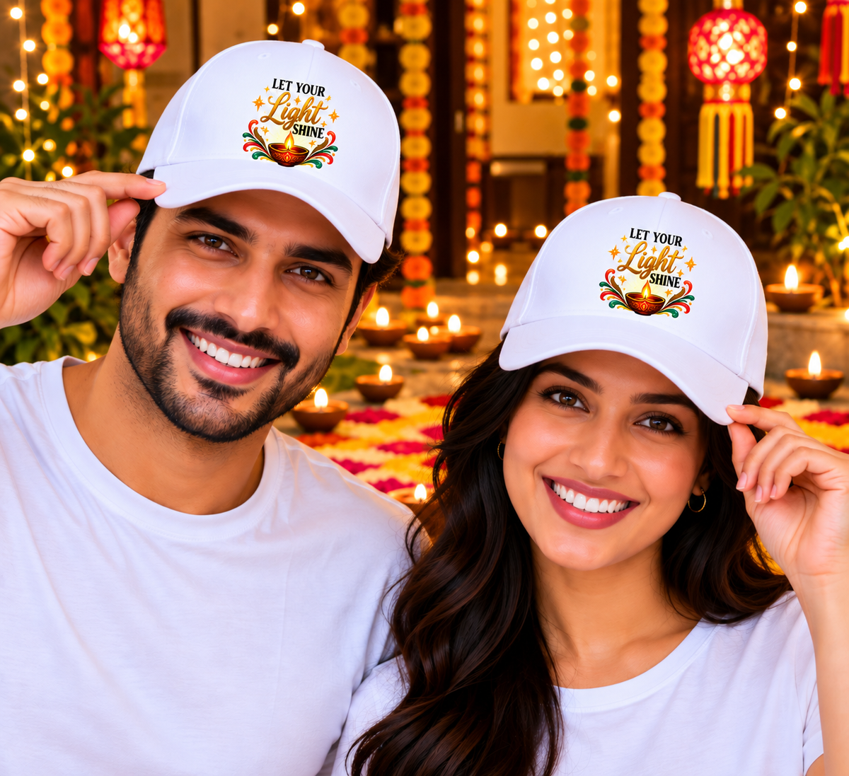 Let Your Light Shine Printed Cotton Cap-IMAGE2
