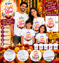 Let Your Light Shine Diya Printed T-Shirt – White-IMAGE1