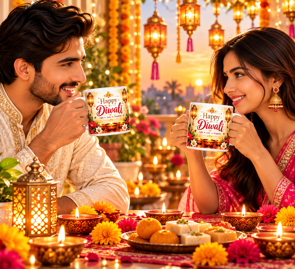 Diwali Light Love Prosperity 11 oz Ceramic Mug-IMAGE1