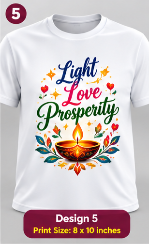 Light Love Prosperity Printed T-Shirt – White-IMAGE2