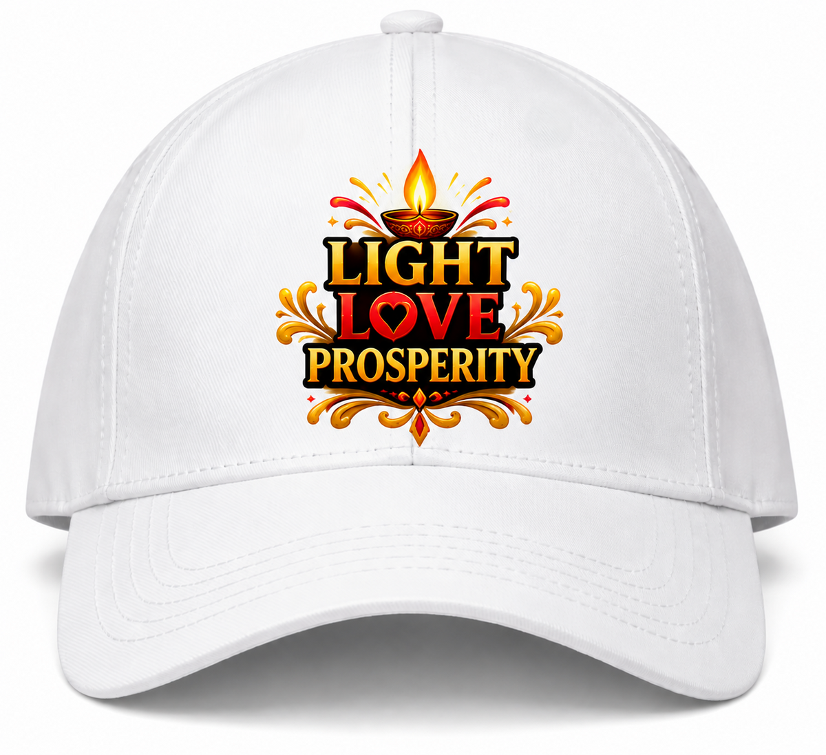 Diwali Light Love Prosperity Printed Cotton Cap-IMAGE1
