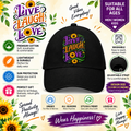 Live Laugh Love Black Cap Pure Cotton-001-image