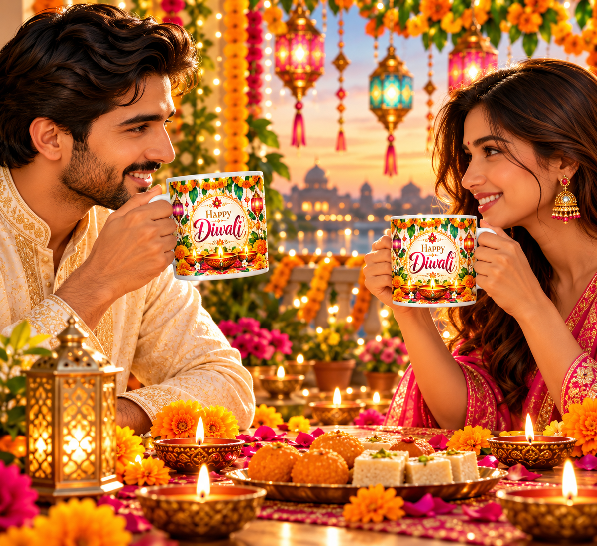Diwali Marigold 11 oz Ceramic Mug-IMAGE1