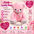 Pure Polycotton Pink Teddy-001-image1