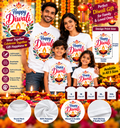 Radiant Diwali Diya Glow Printed T-Shirt – White-IMAGE1